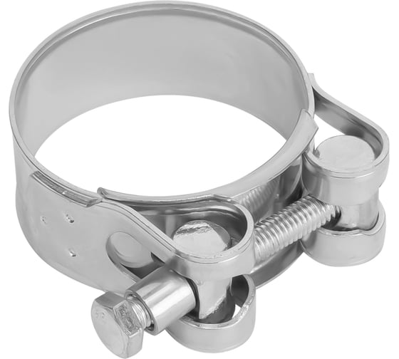 Изображение товара Металлические хомуты СИБРТЕХ, силовые, 44-47мм, ширина 22мм, шарнирный, W1, 2шт 47537