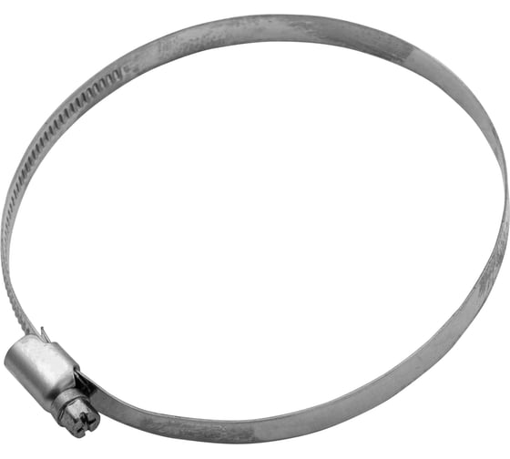 Изображение товара Хомуты СИБРТЕХ нержав, сталь, стандартное болтовое крепление 90-110мм 25шт/уп, ширина 9мм 47588