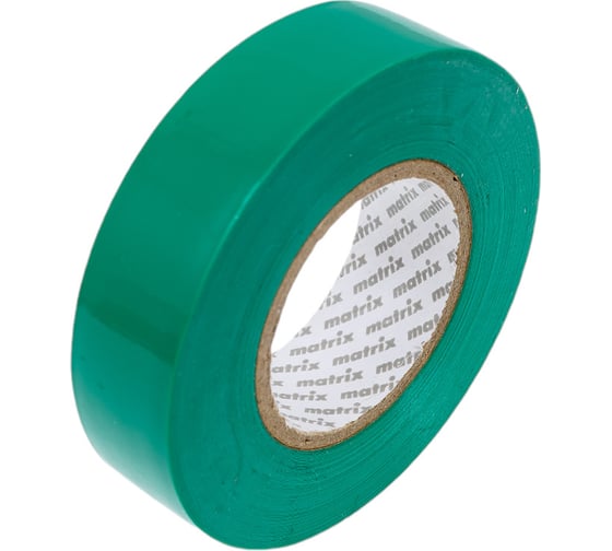 Изображение товара Изолента MATRIX ПВХ, 19 мм х 20 м, зеленая, 150 мкм 88781