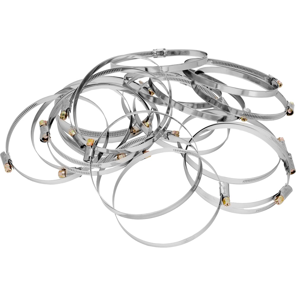 Изображение товара Хомуты СИБРТЕХ нержавеющая сталь 110-130 мм, 25 шт