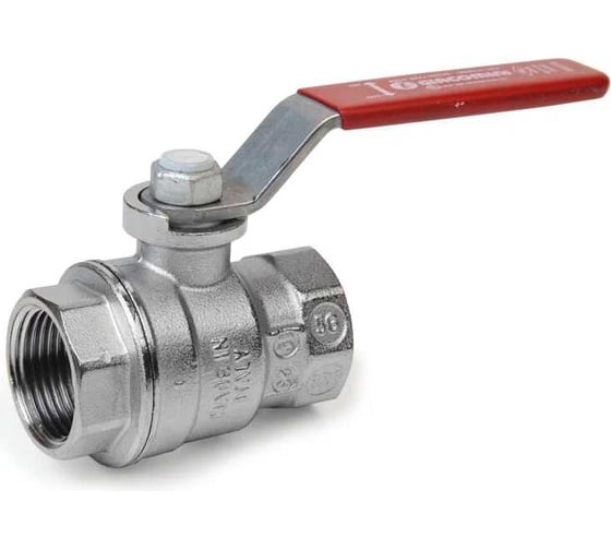 Изображение товара Шаровой кран Giacomini R850, 3/4, ВВ, ручка-рычаг красный, хромированный R850X024