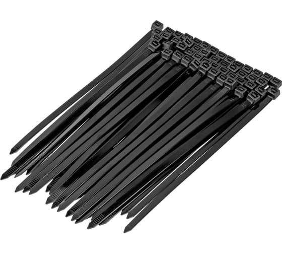 Изображение товара Пластиковые хомуты СИБРТЕХ, 250 х 8 мм, черные, 100 шт 45559