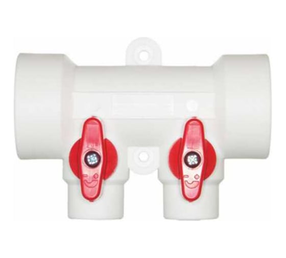 Изображение товара Коллектор AQUALINK PP-R с шаровыми кранами 32x20 2 выхода 03782
