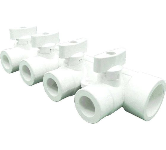 Изображение товара Коллектор с шаровыми кранами AQUALINK PP-R 32x20 4 выхода 3784