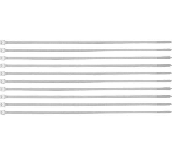 Изображение товара Пластиковые хомуты СИБРТЕХ, 350 * 4,8 мм, белые, 50 шт 45537