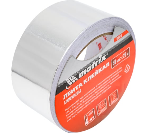 Изображение товара Клейкая алюминиевая лента MATRIX, 50 мм х 25 м 89076