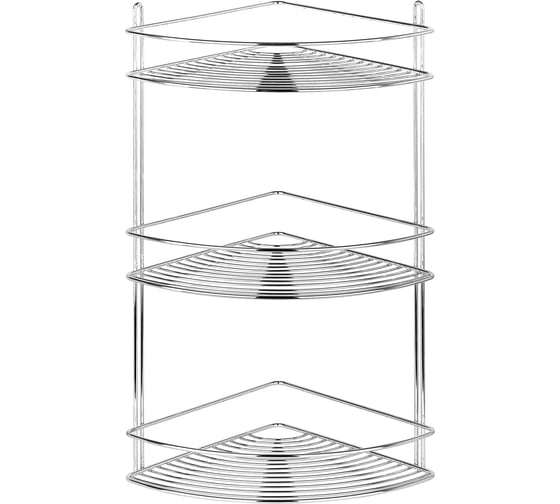 Изображение товара Угловая полка ЧМЗ 22,2x22,2x47,4 см., цвет хром 501-006-28
