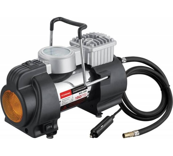 Изображение товара Автомобильный компрессор Starwind CC-240 35 л/мин, шланг 0.75 м 479015