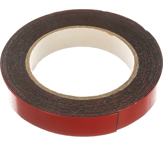 Изображение товара Клейкая лента MATRIX, на вспененной основе, усиленная, двусторонняя, черная 89084