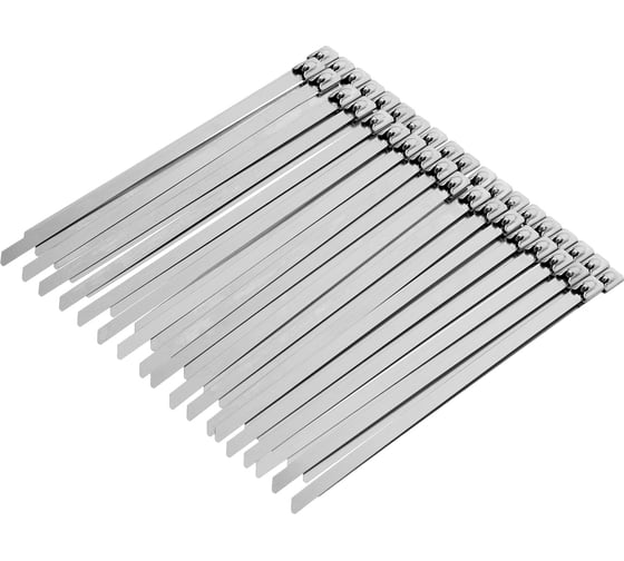 Изображение товара Хомуты СИБРТЕХ, 150 х 4,6 мм, нержавеющая сталь, 50 шт 45593