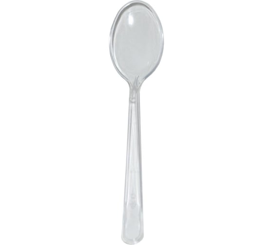 Изображение товара Одноразовая столовая ложка Комус прозрачная, 18 см, 50 шт. 1353899