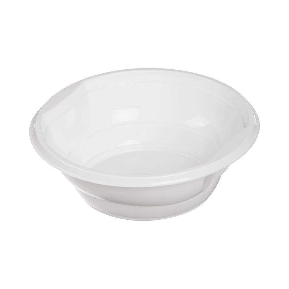 Изображение товара Одноразовая пластиковая миска Комус 0.6 л белая 50 шт