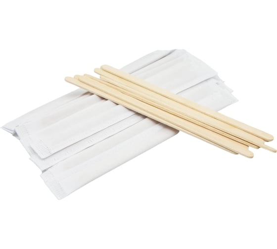 Изображение товара Одноразовый размешиватель Комус деревянный, 14 см, 250 шт. 1609436