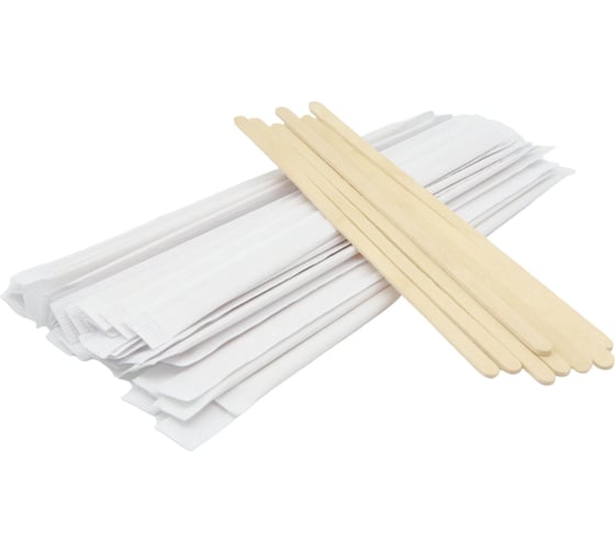 Изображение товара Одноразовый размешиватель Комус деревянный, 18 см, 250 шт. 1609435