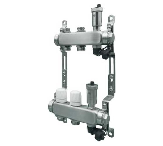 Изображение товара Коллекторная группа AQUALINK с настр. и рег. клапанами, авт. возд-ками и дренаж. клап. нерж. сталь 1, 5x3/4 2803