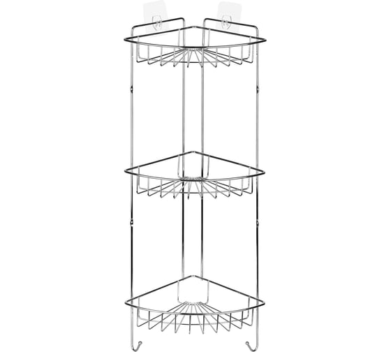 Изображение товара Угловая полка ЧМЗ гурт 23,4x23,4x73 см., цвет хром 514-006-01