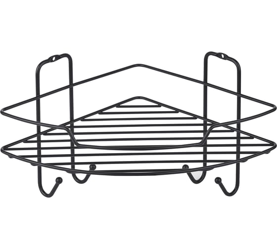 Изображение товара Угловая полка ЧМЗ лофт 22,2x22,2x15,8 см., цвет черный 513-004-01
