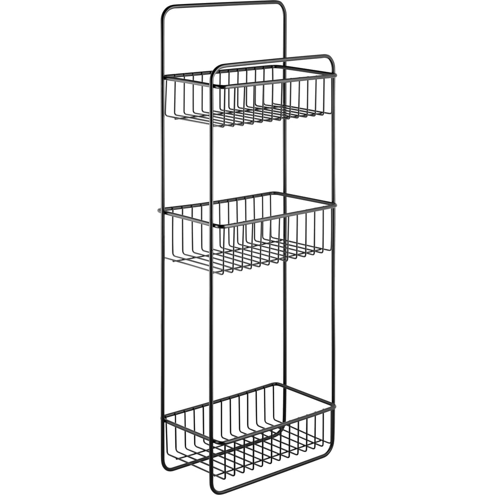 Изображение товара Стеллаж из нержавеющей стали ЧМЗ 30,7x17,3x85,7 см черный стиль лофт