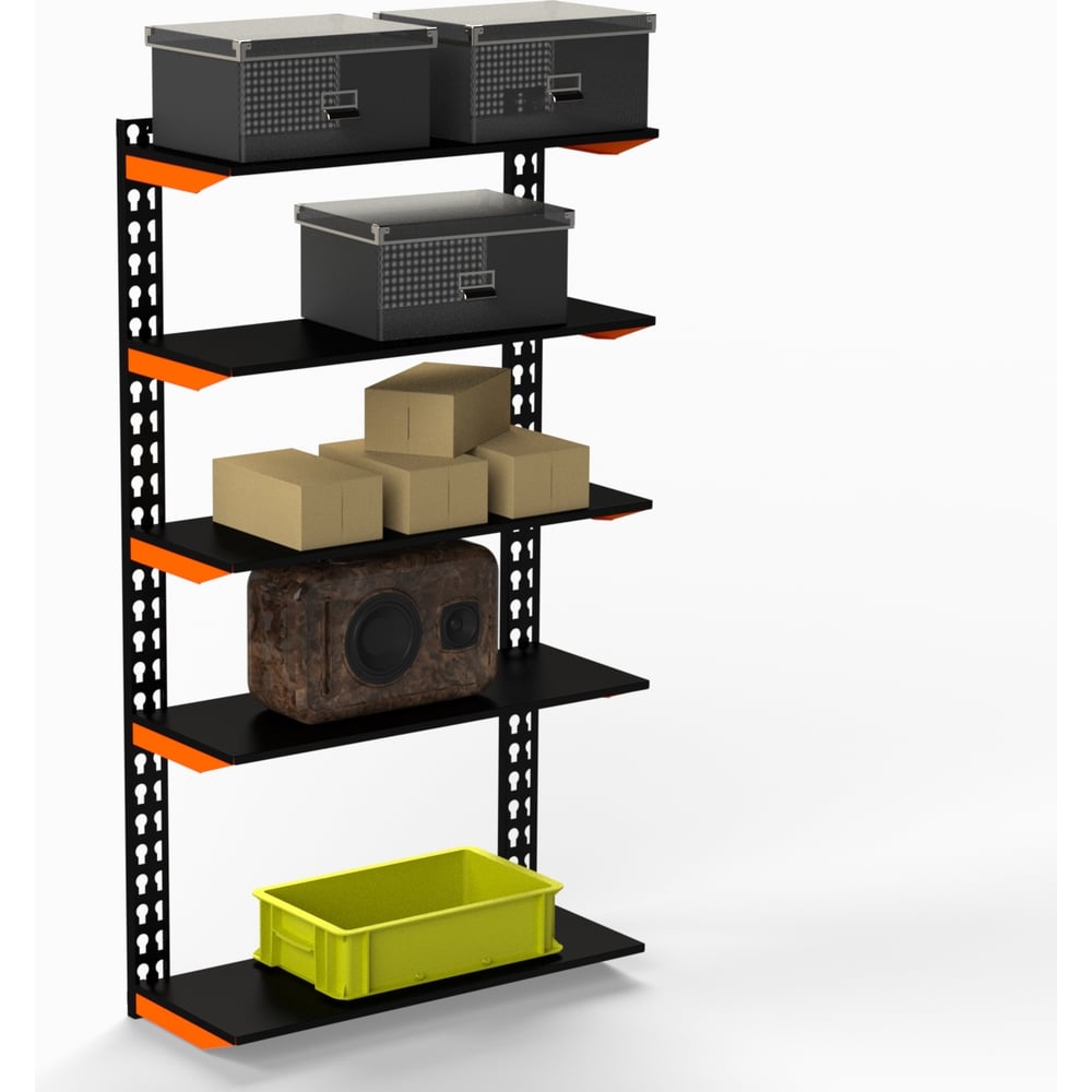 Изображение товара Модульный стеллаж Metalex FLY 1500x800x200 мм с 5 полками