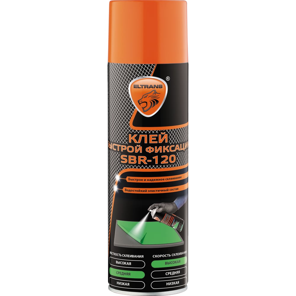 Изображение товара Клей быстросохнущий аэрозоль ELTRANS sbr-120 650 мл для разных материалов