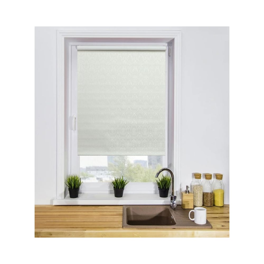 Изображение товара Рулонная штора LM DECOR blackout lm 78-07 белый 130x170 см