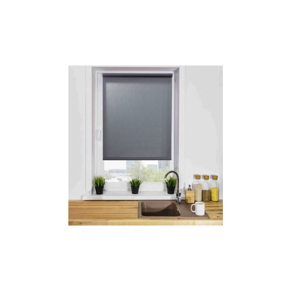 Изображение товара Рулонная штора LM DECOR lm 30-11 серый 90x160 см современная с цепочным механизмом