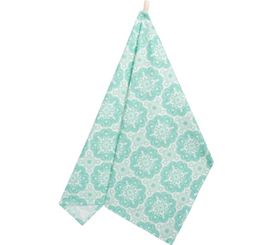 Изображение товара Полотенце Guten Morgen Blossom Рогожка, зеленый, 45x60 см Пр-Bloss-зел-45-60