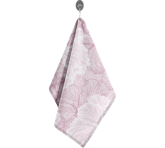 Изображение товара Полотенце Guten Morgen Lovely flower Рогожка, розовый, 45x60 см Пол-лфр-45-60