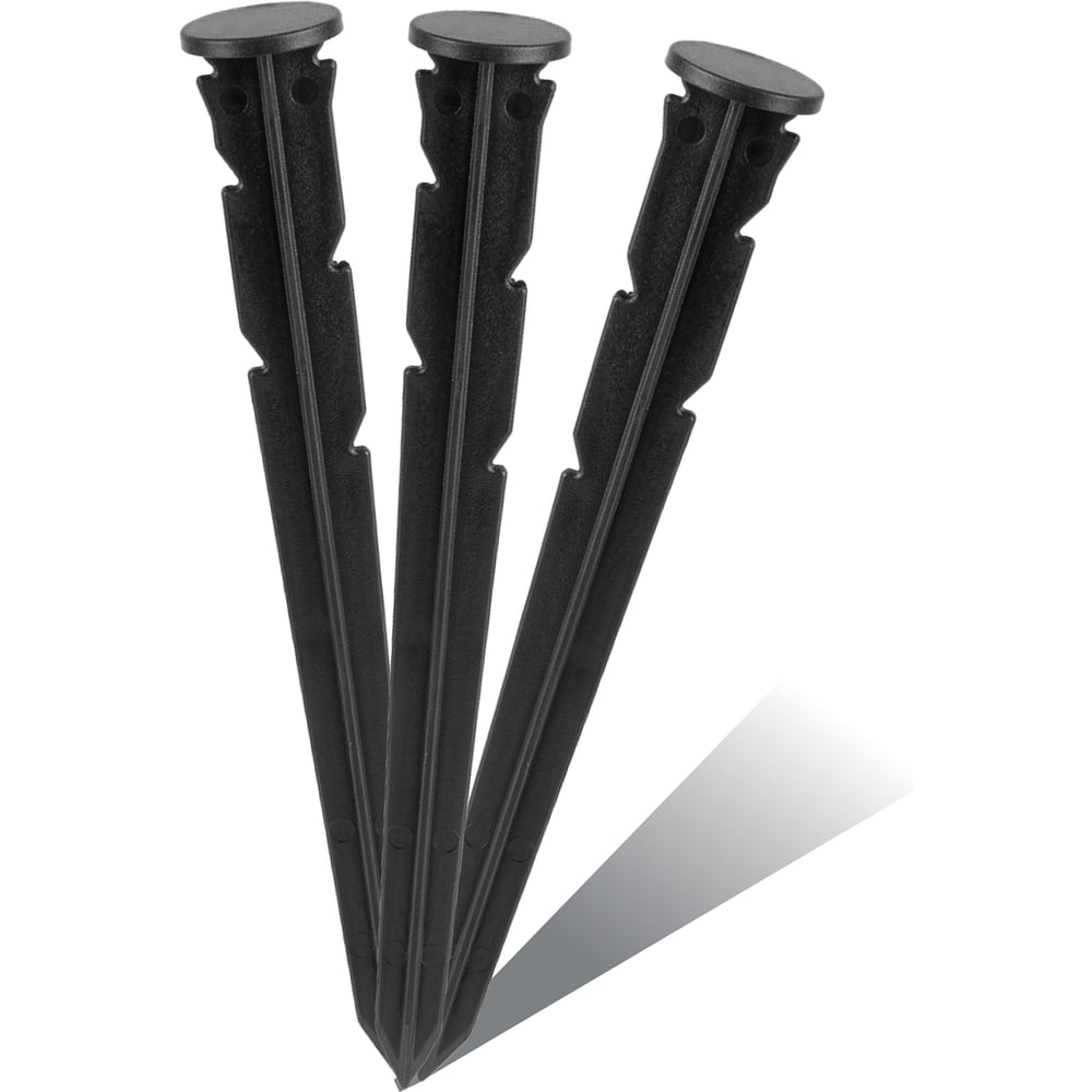 Изображение товара Садовый колышек с фиксатором ГеоПластБорд 24 см, 30 шт. черный