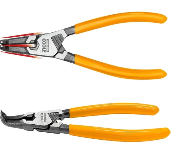 Изображение товара Съемник стопорных колец INGCO изогнутый 180 мм HCCP261804