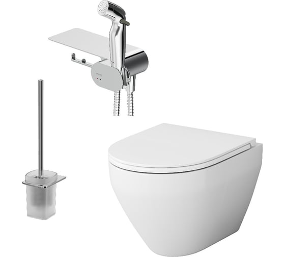 Изображение товара Набор: подвесной унитаз с гигиеническим душем AM.PM Spirit V2.0 CK70H1003W