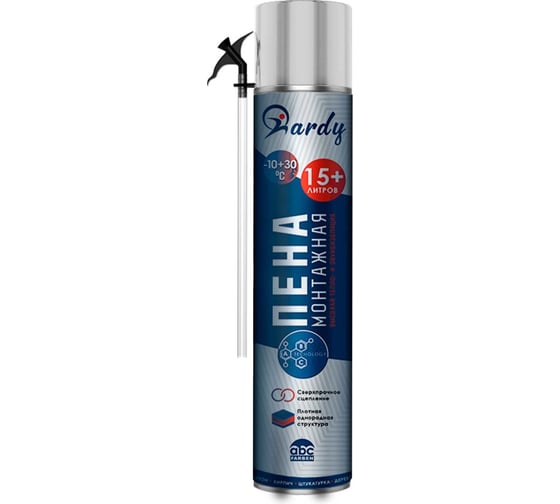 Изображение товара Пена монтажная бытовая ABC FARBEN HARDY 15 всесезонная, клапан надежной фиксации 4100011807