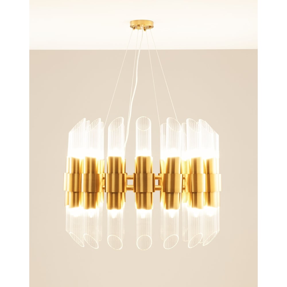 Изображение товара Подвесная люстра Moderli v10270-32p strict латунь прозрачный