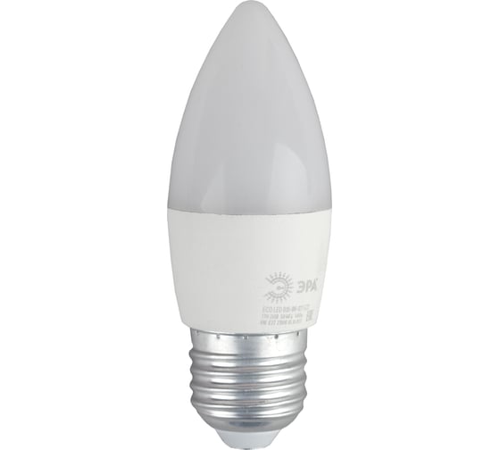 Изображение товара Светодиодная лампа ЭРА ECO LED B35-8W-827-E27, свеча, теплый Б0030020