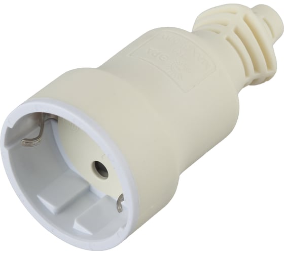 Изображение товара Кабельная розетка ЭРА R4W c/з 16A прямой ввод белая Б0019190