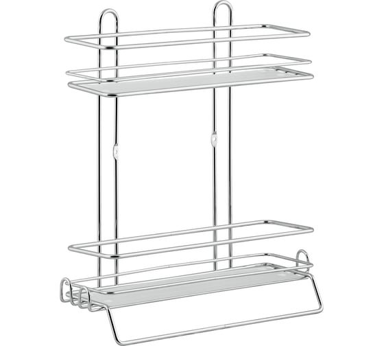 Изображение товара Прямоугольная полка ЧМЗ 35x11,6x36,8 см., цвет хром 501-002-10