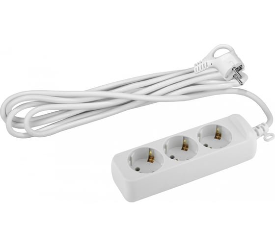 Изображение товара Удлинитель ЭРА U-3e-7m Россия c заземлением, 3х1мм2, 16А, ПВС, 3гн, 7м Б0028372