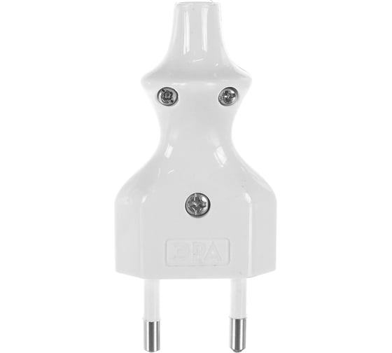 Изображение товара Вилка ЭРА V2 б/з 6A прямой ввод белая Б0019184