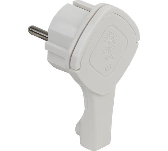 Изображение товара Вилка ЭРА V5U ультраплоская c/з 16A с кольцом белая Б0026331