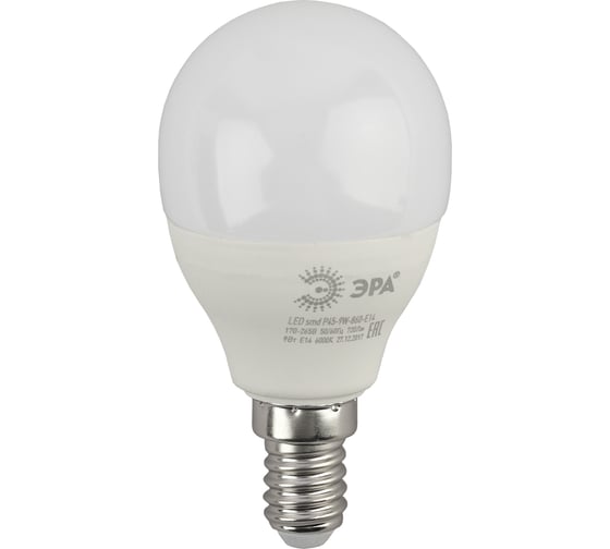 Изображение товара Светодиодная лампа ЭРА LED P45-9W-860-E14, шар, холодный Б0031411