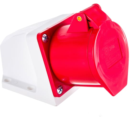 Изображение товара Стационарная наружная розетка ЭРА 124 3Р+РЕ 32А 380В IP44 Б0032878