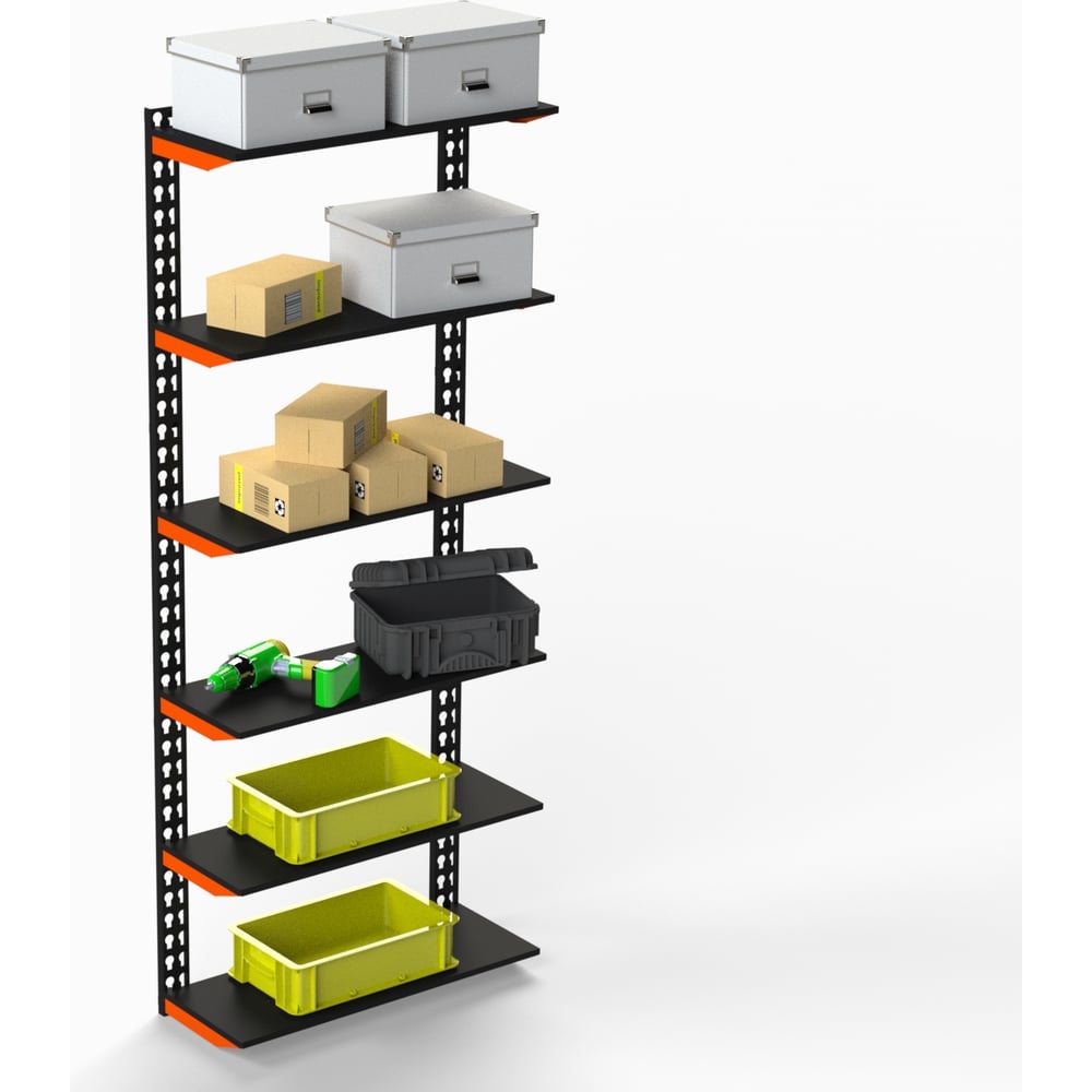 Изображение товара Модульный стеллаж Металекс FLY 2000x900x300 мм с 6 полками