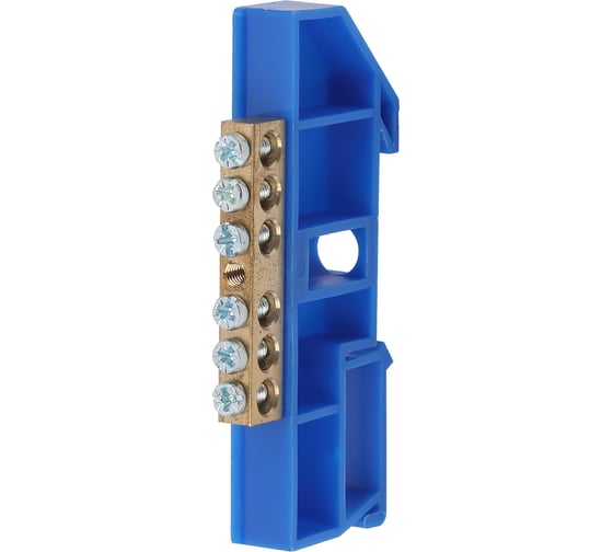 Изображение товара Шина N ноль на DIN-изоляторе ЭРА NO-222-44 ШНИ-6х9-6-Д-синий Б0033425