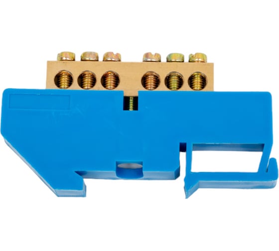 Изображение товара Шина PE земля на DIN-изоляторе ЭРА NO-222-50 ШНИ-8х12-6-Д-синий, 10 штук Б0033378