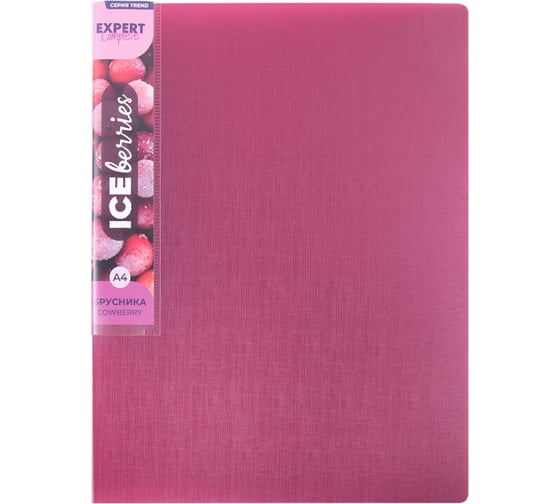 Изображение товара Папка Expert Complete с металлическим прижимом A4 Trend ICEberries 700 мкм 20 мм 1 шт брусника 709143
