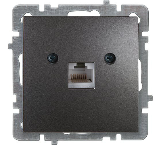 Изображение товара Механизм 1-местной компьютерной розетки Nilson СУ, RJ45 САТ6, TOURAN-ALEGRA-THOR, metallic, антрацит 24160445