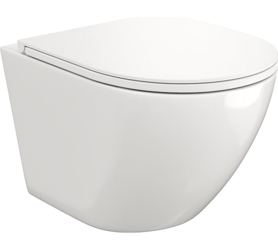 Изображение товара Подвесной унитаз Teymi Lina VORTEX безободковый, сиденье микролифт T40110 ЦБ-00267357