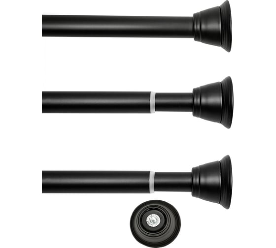 Изображение товара Карниз для ванной Bath Plus 122x218 decor collec (черный матовый) DC010