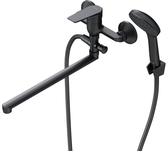 Изображение товара Смеситель д/ванны/душа AM.PM Gem излив 325 мм, душевой набор, черный F90A90122