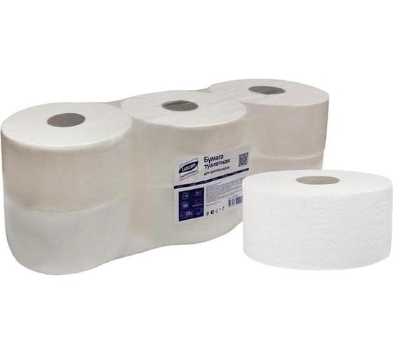 Изображение товара Туалетная бумага для диспенсера Luscan Professional Optima 1 слой, белый, целлюлоза, 350 м, 6 рул/уп 1849482